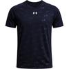 Camiseta Unisex de Manga Corta, Transpirable, de Secado Rápido, Cuello en V, Corte Holgado, Tops Azul Marino 21500531-409