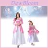 Enchanting Cinderella Adult And Kids Cosplay Princess Dress Long Gown For Halloween