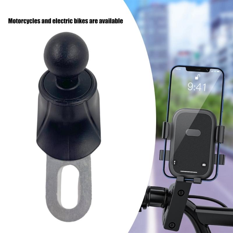 360 Rotating Motorcycle Phone Mount Bracket Stand 17mm Extended Design Anticorrosion For Commuting Enhancing Visibility