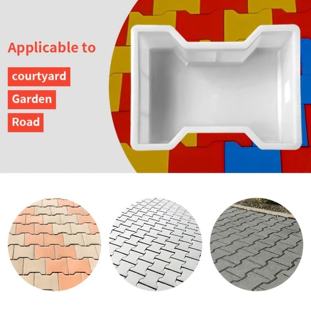 I-shaped Cement Tile Mold Reusable Stepping Stone Mold Plastic Paving Molds Park Path