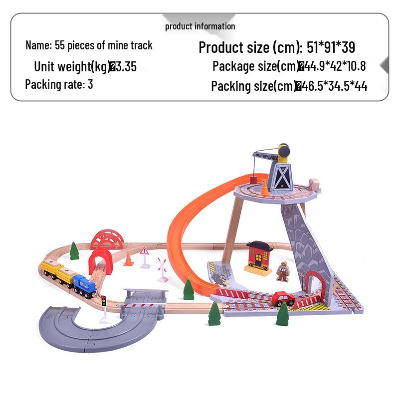Electric Thomas Wooden Train & Magnetic Track Set - Beech Wood Assembly Toy