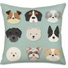 Home Decor Cute Dog Collection Pillow Covers for Home Pattern Cushion Cover Suitable for Sofa Bedroom Car Pillow Cover