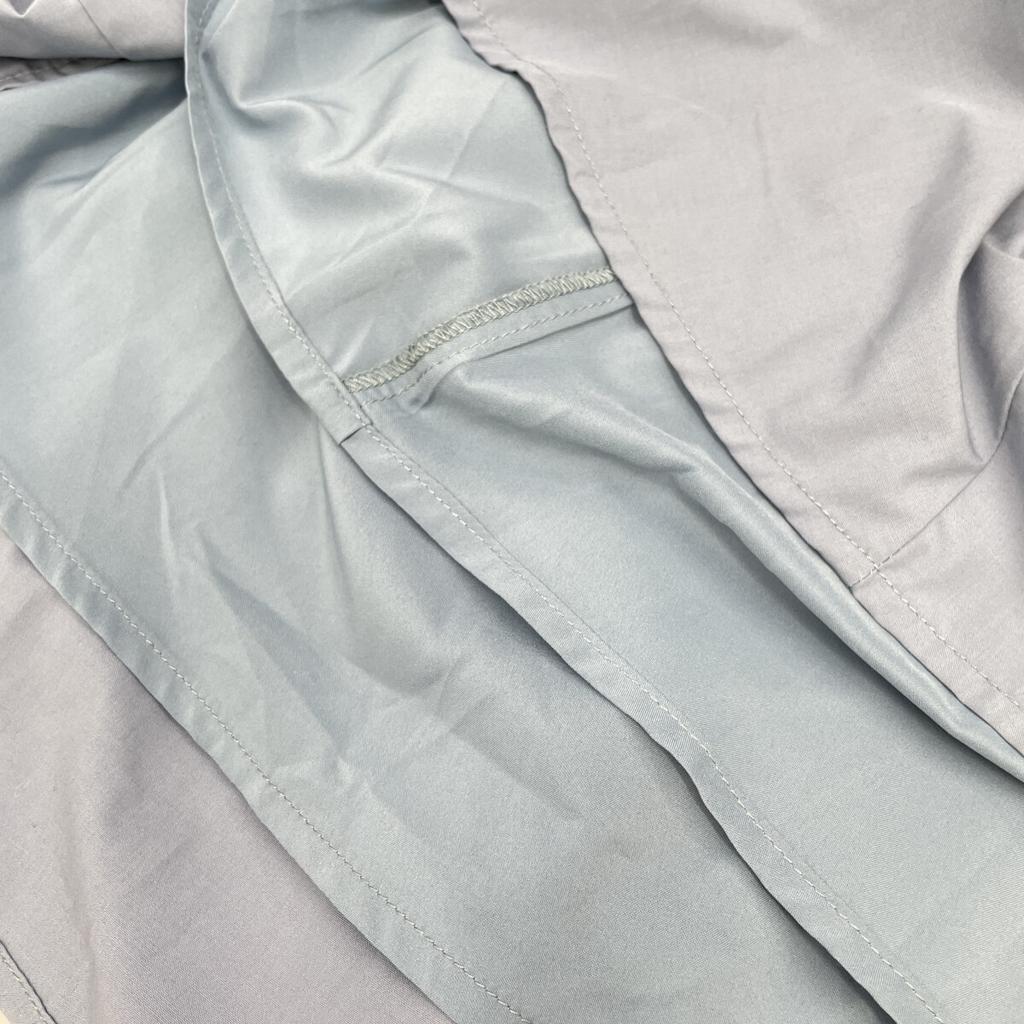 CLANE 12112-5062 Cotton Short Sleeve Wide Belt Maxi Dress Dress 1 blueUsed