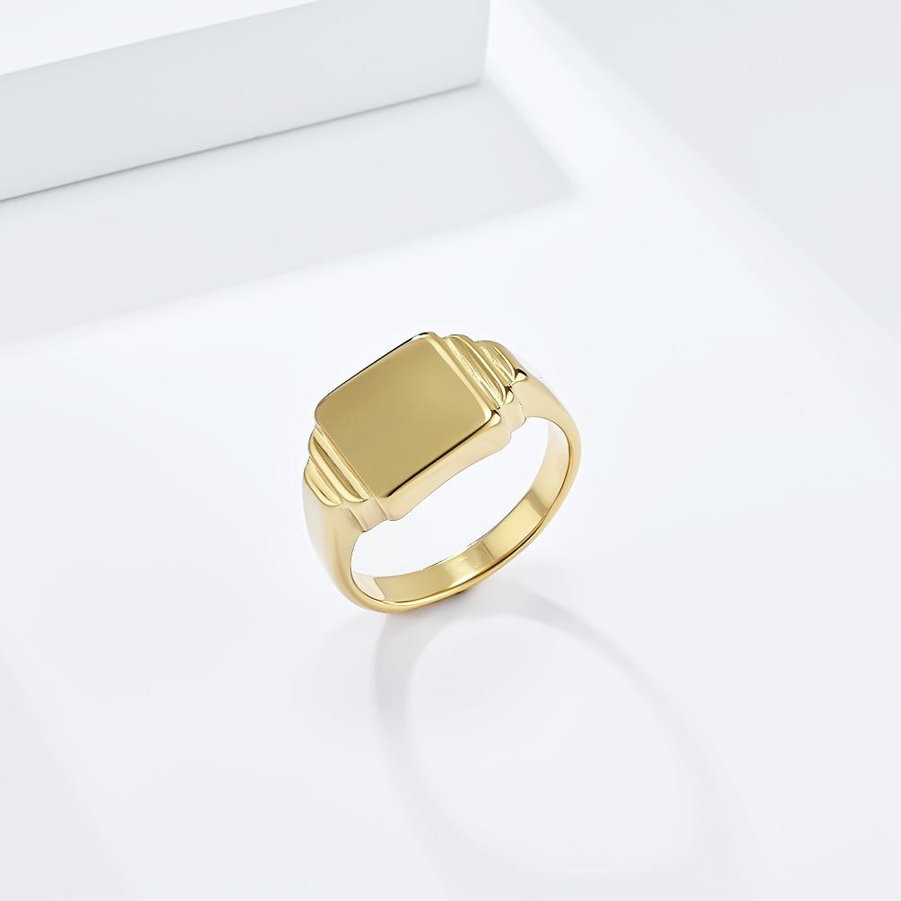 INS Simple Neutral Cold Wind Square Smooth Surface Titanium Steel Ring Ring Men and Women Without Gender Niche Personalized Hand Jewelry