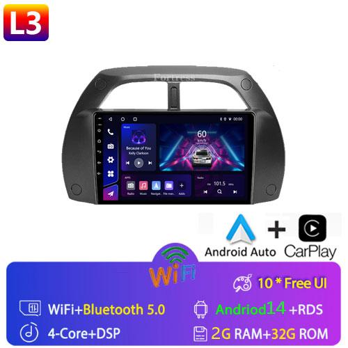 8G+128G CarPlay 2din Android AutoRadio GPS Multimedia Player for Toyota RAV4 Rav 4 2001 2002 2003-2006 DSP IPS 2 DIN Car Stereo
