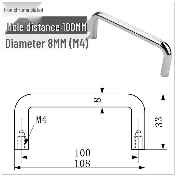 Solid 304 Stainless Steel U-Shaped Cabinet Handle