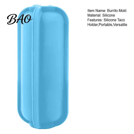 Portable Lunch Box Food-grade Silicone Taco Holder, Flip-top Buckle Design Burrito Storage Compact Food Keeper Box, Leak-proof Handling for