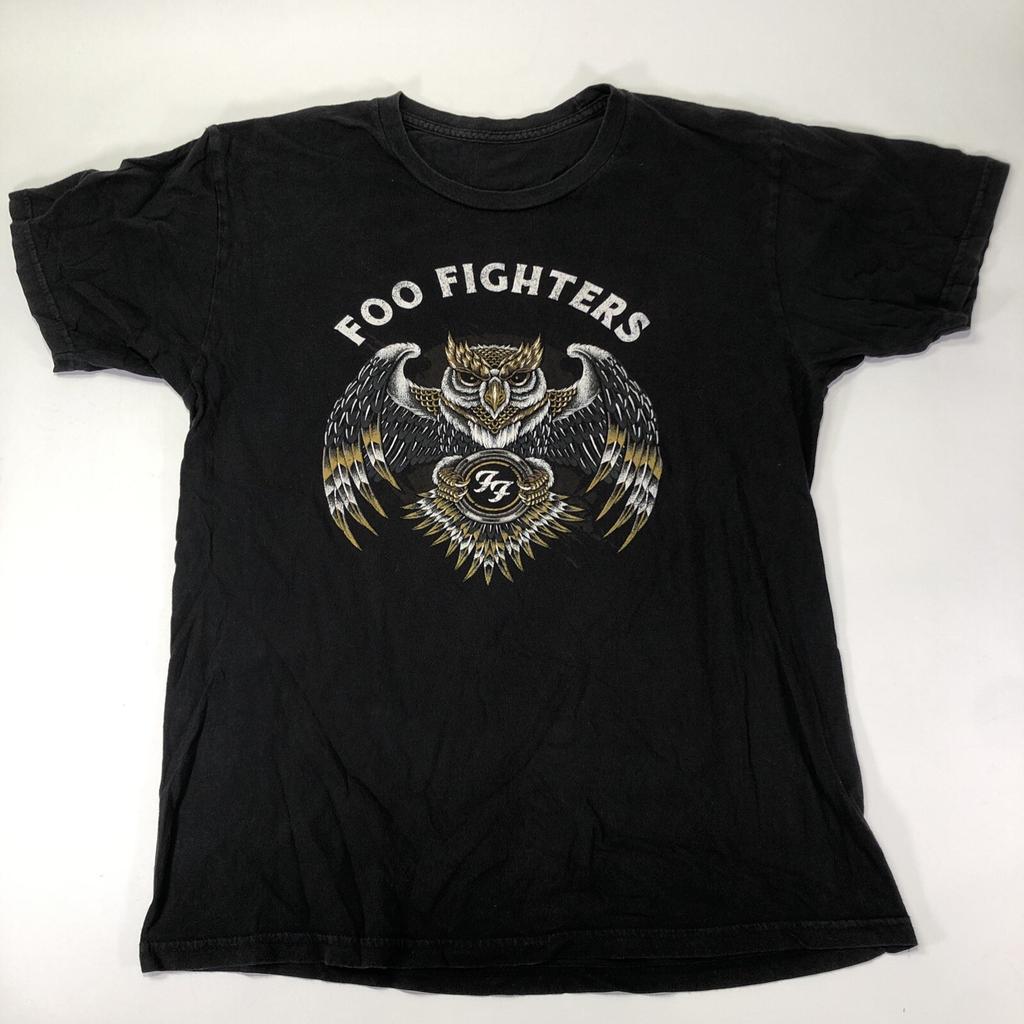 Foo Fighters Owl Logo Size M Medium Black Shirt Band Tour Merch Tee