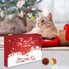 Pet Toy Advent Calendar 24-Day Christmas Countdown Calendar Cat or Dog Toy Set Safe Interactive Chew Toys Balls Collars Plush Toys