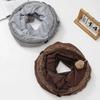 Collapsible Cat Winter Suede Tunnel for Puppy Rabbit Kitten Play Chase Hide Tunnel Interactive Bedding Toy Long Cats Tunnel