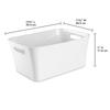 3 Pack Large Storage Bins Plastic Containers with Handles Organizing Closet Kitchen Bathroom Living Space