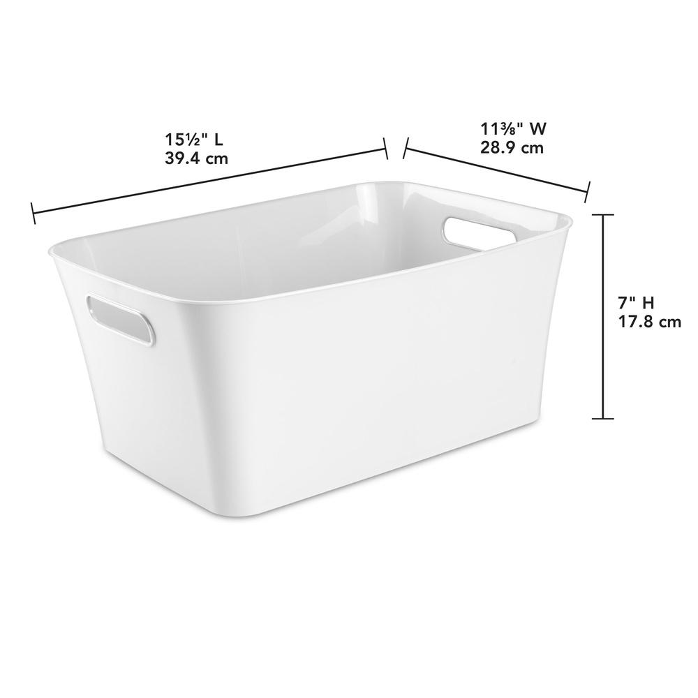 3 Pack Large Storage Bins Plastic Containers with Handles Organizing Closet Kitchen Bathroom Living Space