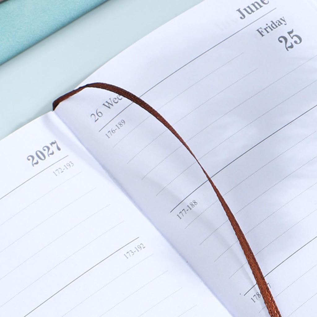 English Daily Planner Notebook Compact A6 Portable for Study