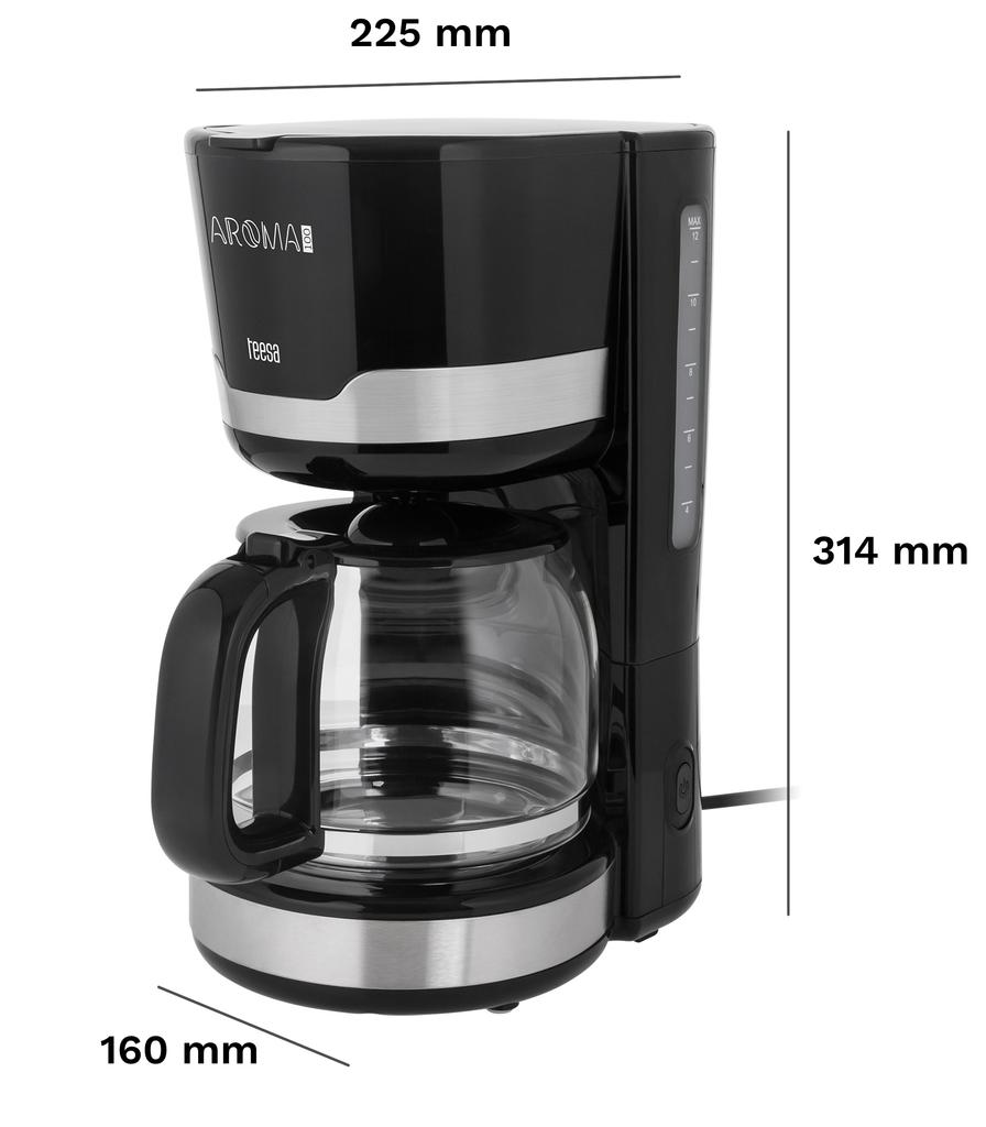 Teesa 1.5L 1000W Glass Drip Coffee Maker with Temperature Control