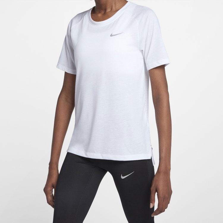 (WMNS) Nike Dri-Fit Tailwind Short Sleeve Running 'White' Women's 890192-100