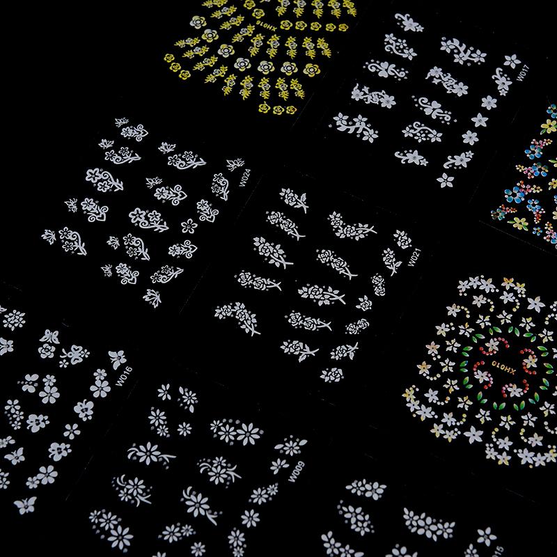 3D Nail Art Transfer Stickers 30 Sheets Flower Decals Manicure Decoration Tip