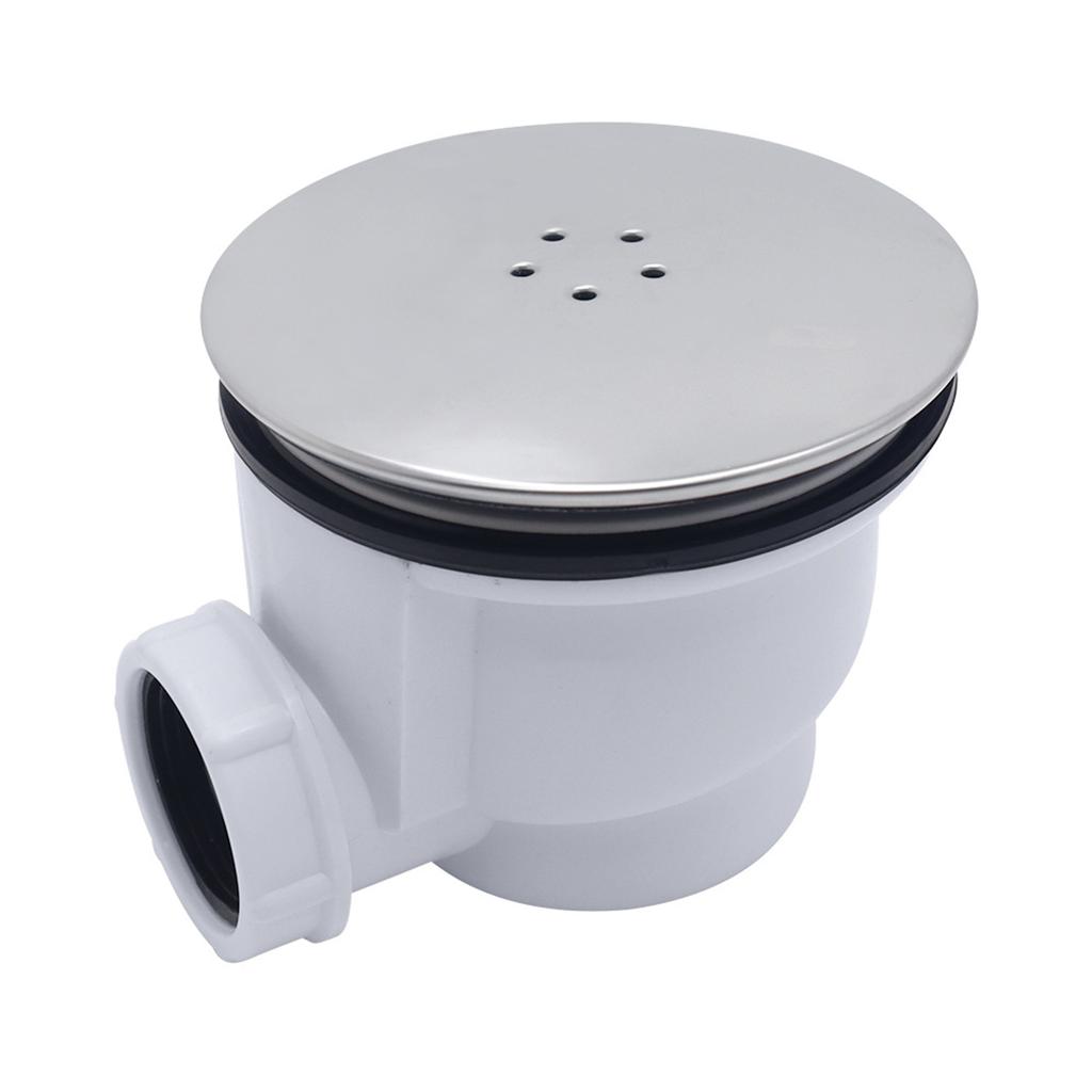 Low Profile Shower Drain Trap Replacement Bathroom Tray Waste Drain Trap Shower Base Drain for Side Outlet Drain