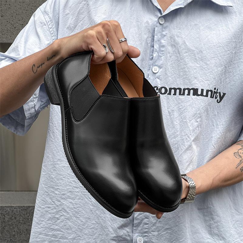 

2025 новые однопедальные мокасины универсальные туфли на плоской подошве ретро маленькие кожаные туфли 22557-11557-G 38 чёрный