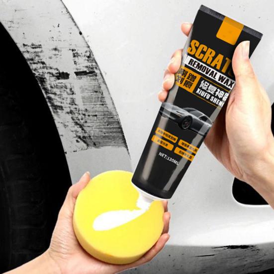 Crème de réparation de rayures de voiture 120 ml Cire de réparation de rayures automobiles Kit de réparation de rayures profondes pour voitures Supprime-rayures de peinture de voiture