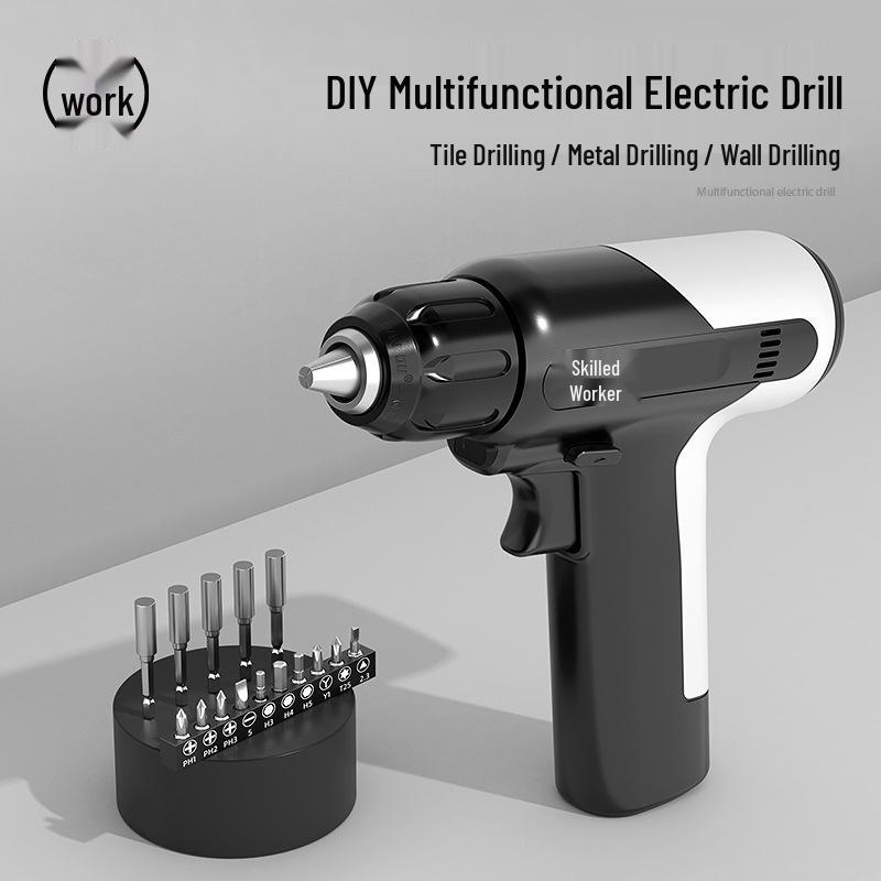 Green Forest 7.2V Cordless Drill/Driver, Multi-functional Electric Screwdriver, Rechargeable Home Tool Set.