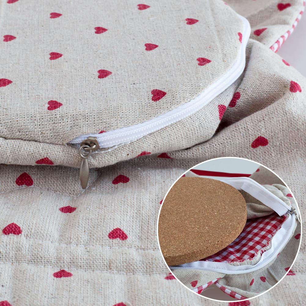 HIGHAWK Set of 2 Tea Cozies with Teapot Covers, Insulated and Dustproof, Scandinavian Floral and Antique Design, Ideal for Home, Tea Room, or