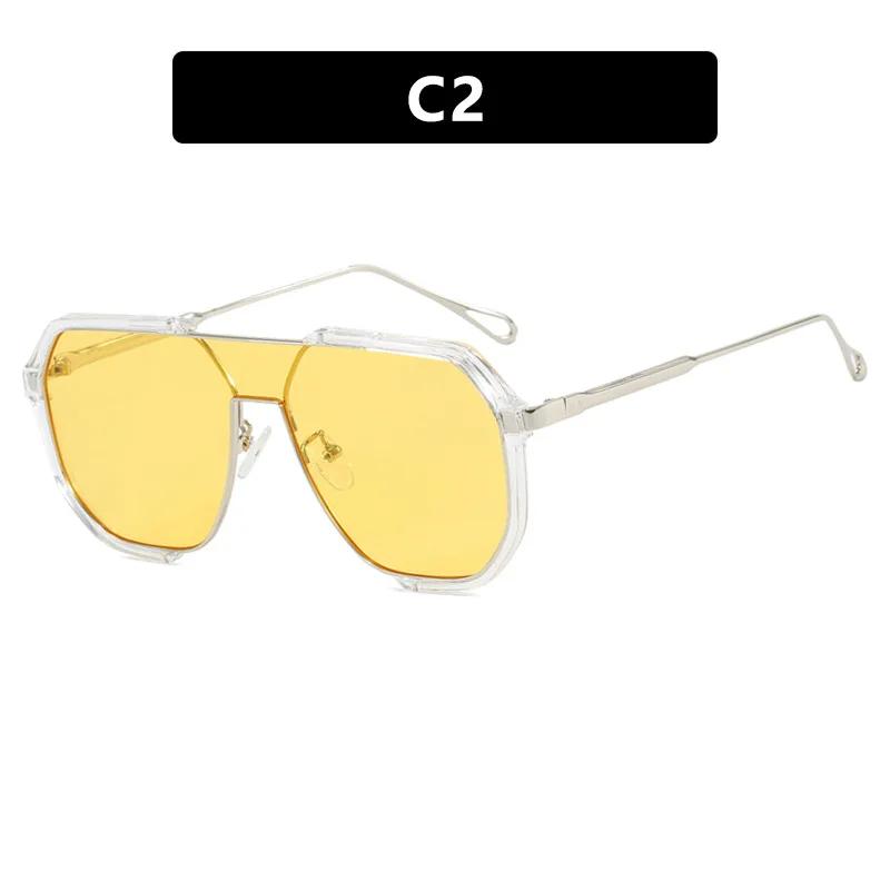 Fashion Women Gradient Sunglasses for Men Big Frame Pilot Sun Glasses Design Anti-Reflective Lunette eil UV400 Eyewear