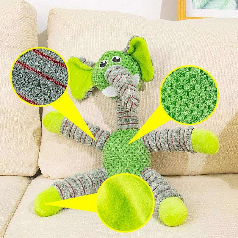 Plush Bite-Resistant Dog Toy with Squeaker for Boredom Relief