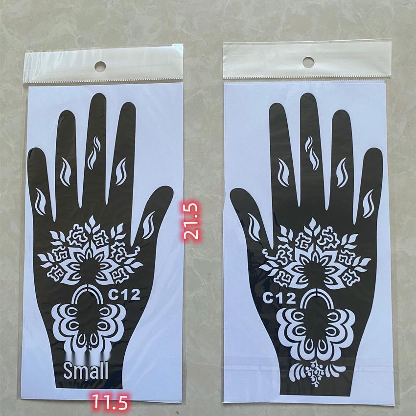 Dark Hand Tattoo Stickers: Original, Beautiful Hand-Shaped Temporary Tattoo Templates
