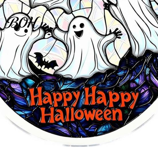 Witchcraft Aesthetic Room Decor Halloween Moon Black Cat Suncatcher Jigsaw Puzzle, 2D Acrylic Mystical Feline Window Hanging Decor, 7.87 Inch