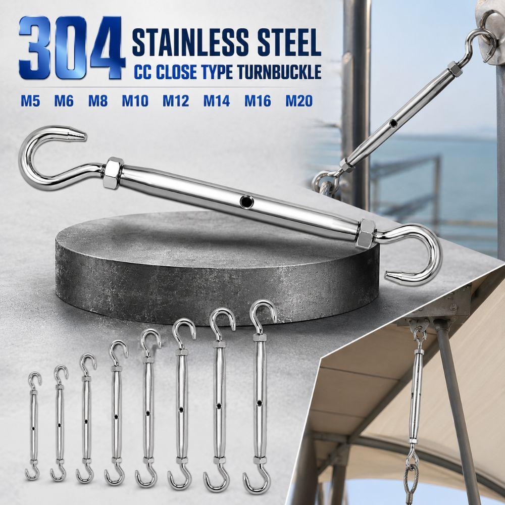 304 Stainless Steel CC Close Type Turnbuckle Adjustable Turnbuckle Tightener Outdoor Hardware