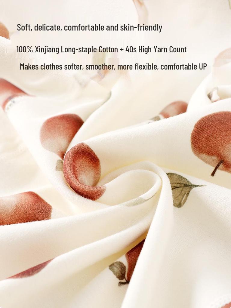 Pure Cotton Baby Jumpsuit - Spring/Autumn Style, Class A Newborn Bodysuit for Crawling