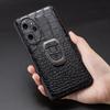 Honor 90 Pro Genuine Leather Crocodile Pattern Case with Bracket - Full Protection for Honor 90 Mobile Phone.