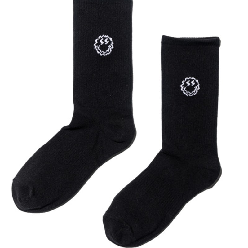 MASSNOUN SMILE LOGO SOCKS MSZAS001-BK