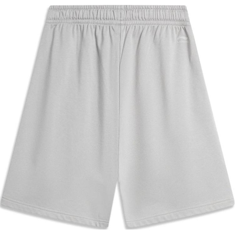 Li Ning Sports Lifestyle Series Solid Color Lace-Up Loose Knit Casual Shorts Men Shorts Blue AKSU235-5