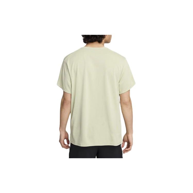 Nike Dri-FIT UV Miler Solid Color Reflective Design Comfortable Crew Neck Running T-Shirt Men Tops Olive DV9316-020