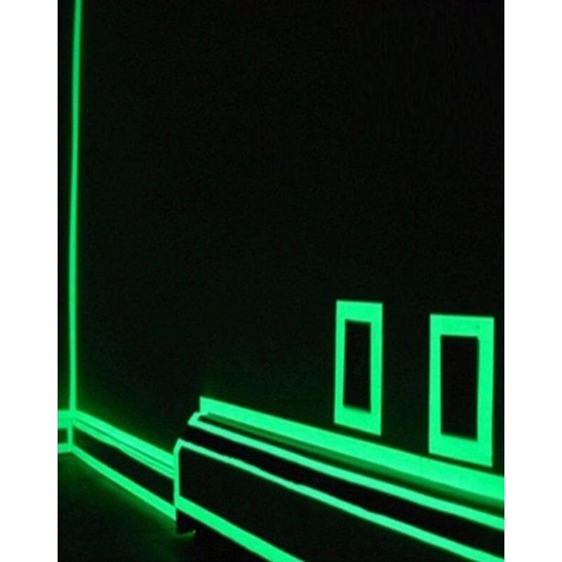 1VOLUME Luminous Tape Fluorescent Tape, Green Warning Ground Light Storage Staircase Anti-skid Sticker Reflective Luminous Tape