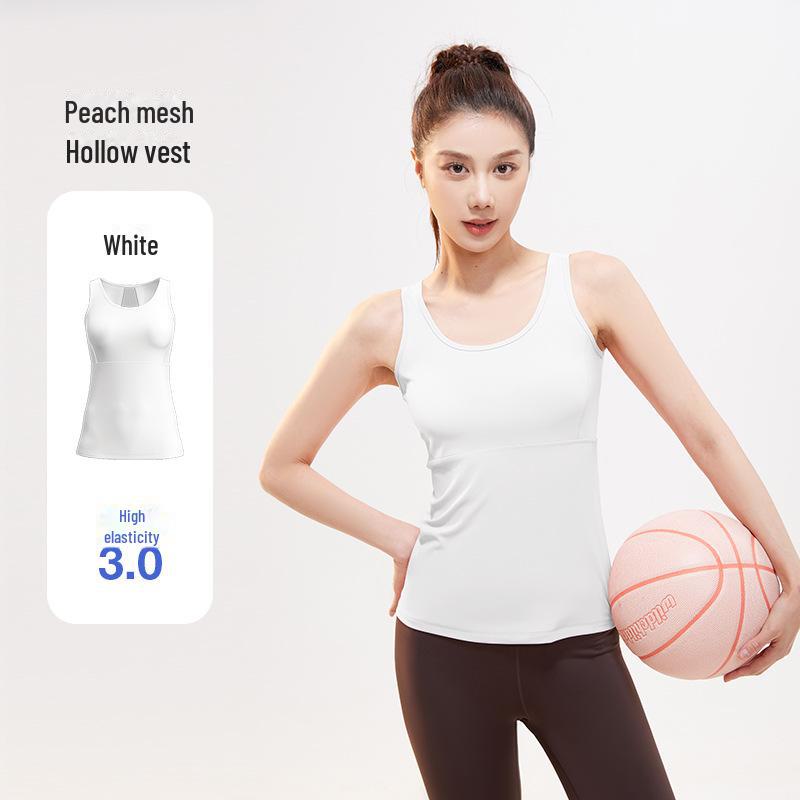 Juyitang Breathable Mesh Yoga Vest - Slimming, Backless, Summer Nude Feel