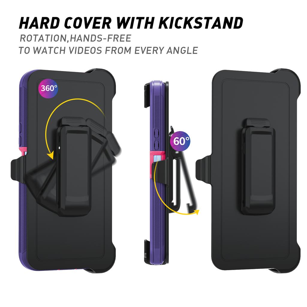 2024 New Three-in-One Tpu+pc Shockproof Protective Phone Bumper Case for Honor X5 Plus