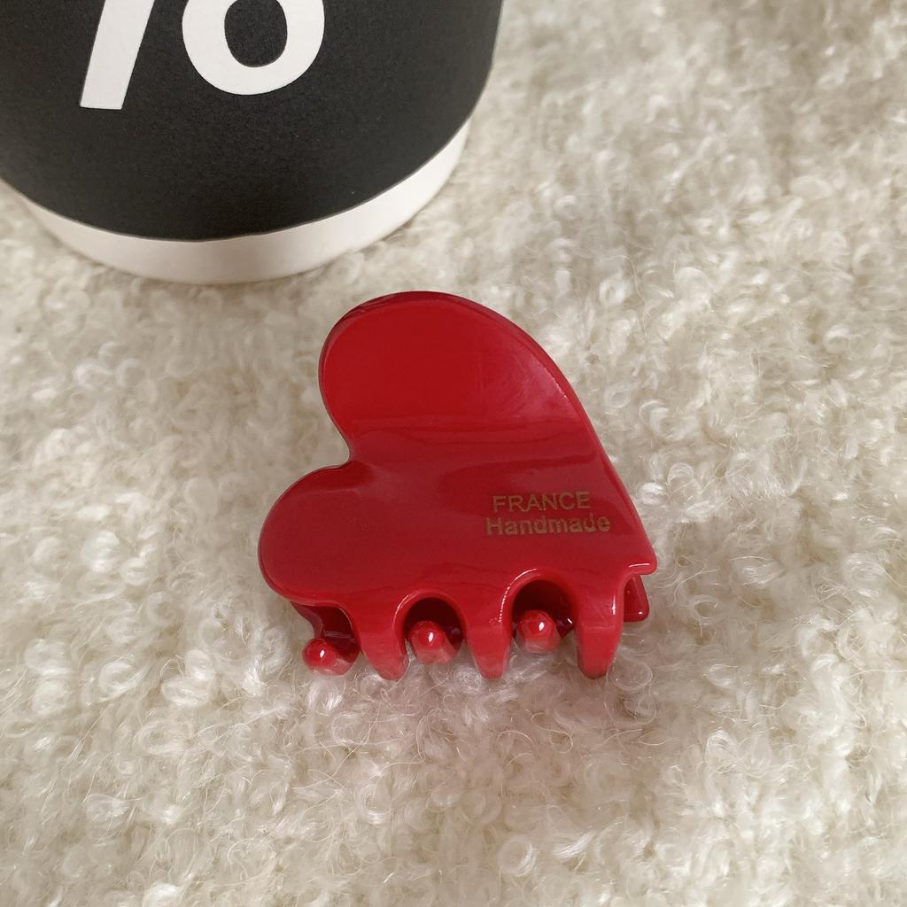New Year French Love Grip Vintage Acetic Acid Hairpin Female Style Versatile Side Clip Hairpiece