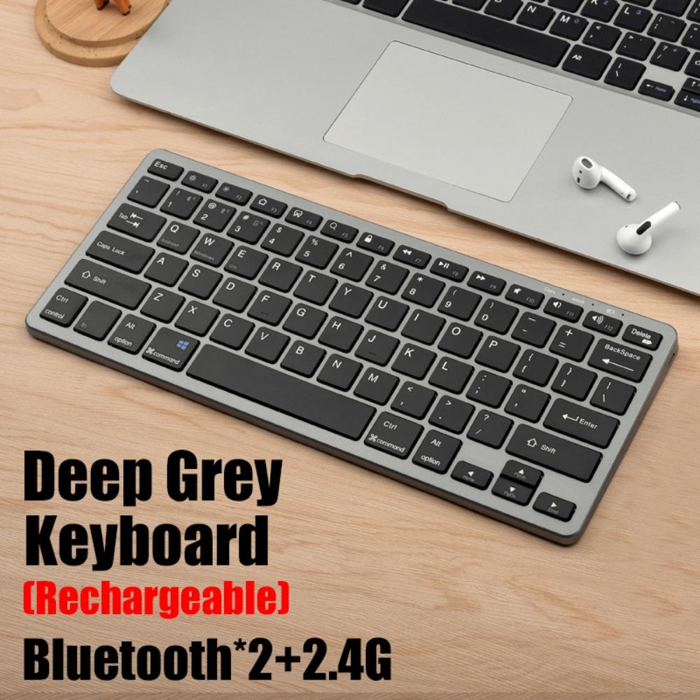 2.4G Wireless Keyboard Mouse Set 2 Modes Bluetooth 5.0 Keyboard Mouse Combo Ultra-thin Bluetooth Keyboard PC Accessories
