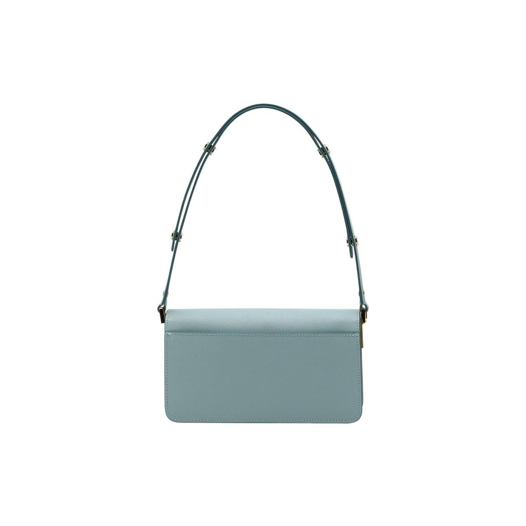 Marni Trunk Simple Solid Color Adjustable Shoulder Strap Calfskin Crossbody Bag Women bags Light-Blue SBMP0121U0LV520Z602B