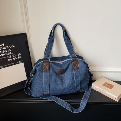 Borsa a Spalla in Denim Borsa da Mano da Donna Grande Capacità Impermeabile Borsa a Tracolla