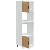 Built In Oven Cabinets (2 Pcs) Porto Series Artisan Oak Wood Based Material