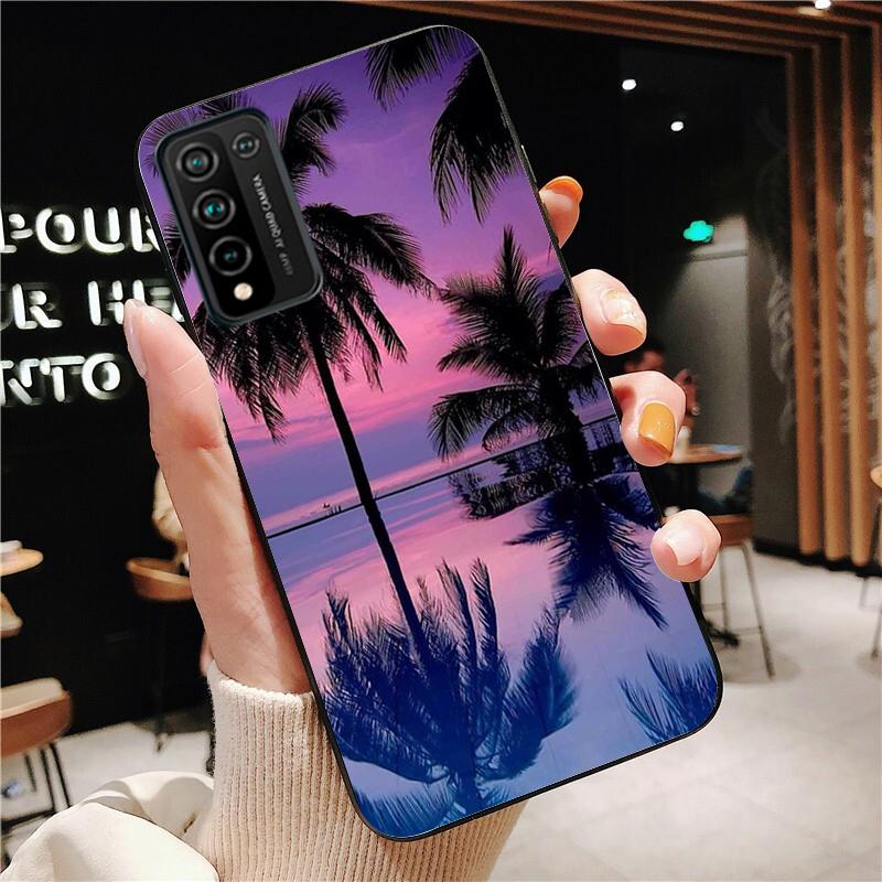 Palm Summer Beach Sea Phone Case for Huawei Honor 50 10X Lite 20 7A 7C 8X 9X Pro 9A 8A 8S 9S 10i 20S 20lite 7X 10 lite