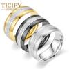 Nový produkt Titanové ocelové prsteny Evropská a americká móda Vegetariánské pruty Frosted Dvoubarevný pánský prsten