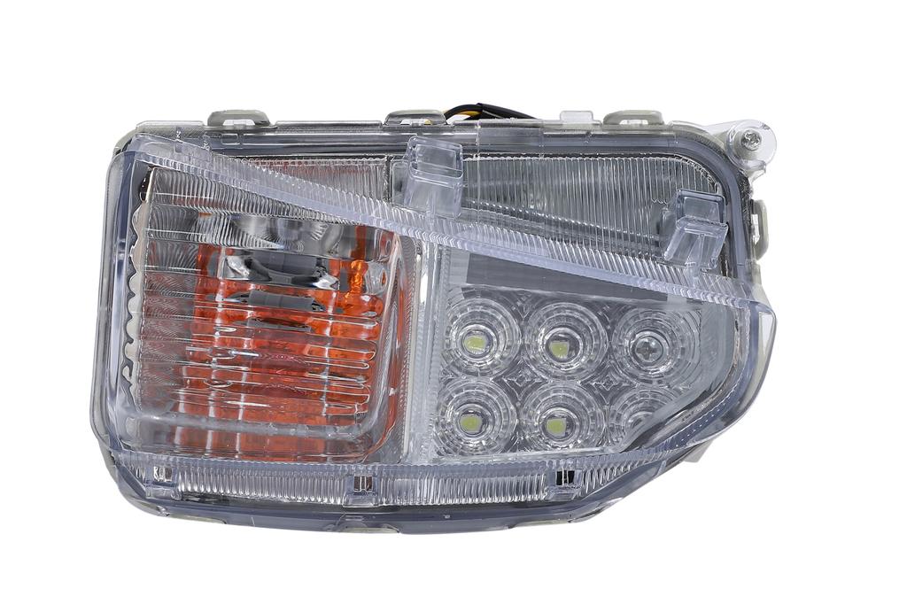 مجموعة مصابيح إشارة انعطاف LED بعدسة شفافة ومصباح تشغيل نهاري من سلسلة تويوتا بريوس 30 يسار ويمين لتويوتا بريوس ZVW30 مواصفات أمريكية متأخرة نوع أصلي