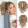 Women's Large Claw Clip Fluffy Curly Ponytail Wig - Natural, Fashionable, Short Big Wave Style