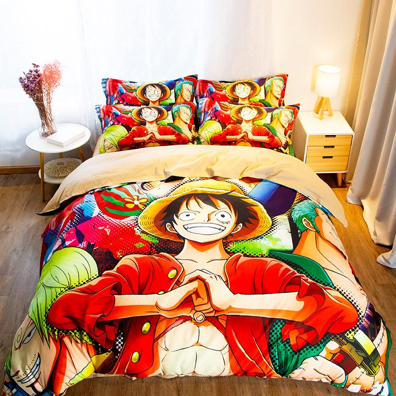 Australian Cotton Anime Cartoon Print Duvet Cover, Double Size for Dormitory Boys, 1.5m Brushed Fabric