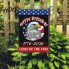 250th Anniversary Flag America Garden 250 Years of Freedom Patriotic Banner Outdoor Decoration 4th July Yard Sign for Independence Day Memorial