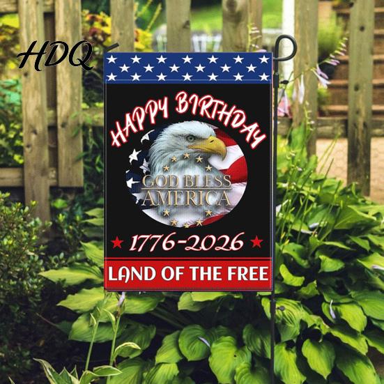 250th Anniversary Flag America Garden 250 Years of Freedom Patriotic Banner Outdoor Decoration 4th July Yard Sign for Independence Day Memorial